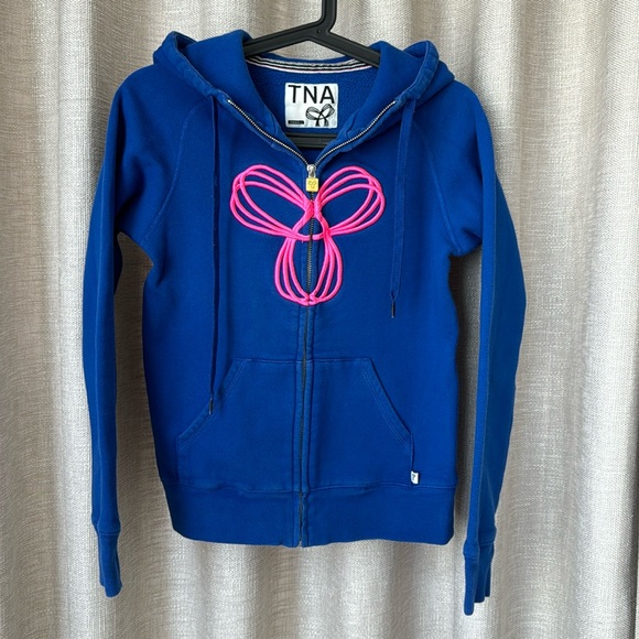 TNA Cobalt Blue Zipped Hoodie - Picture 1 of 9